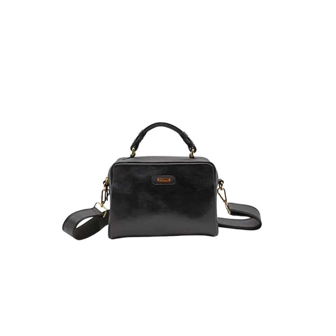 Borsa in pelle GRACE total black