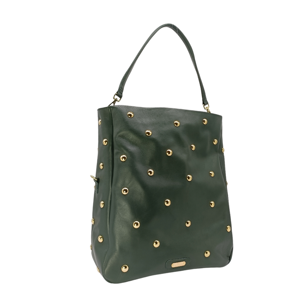 Borsa in pelle LUCREZIA Borchie forest