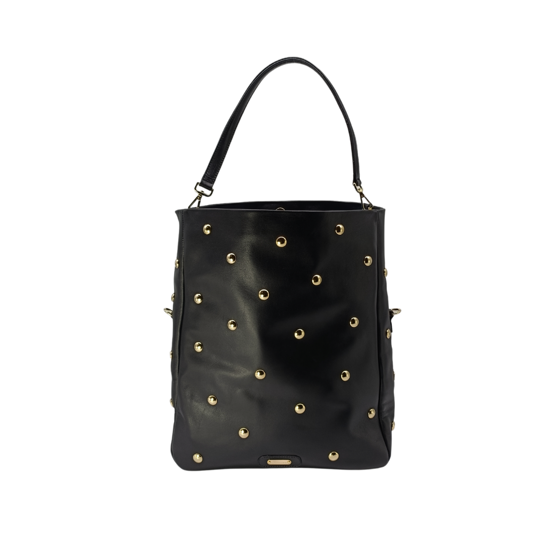 Borsa in pelle LUCREZIA Borchie Nero