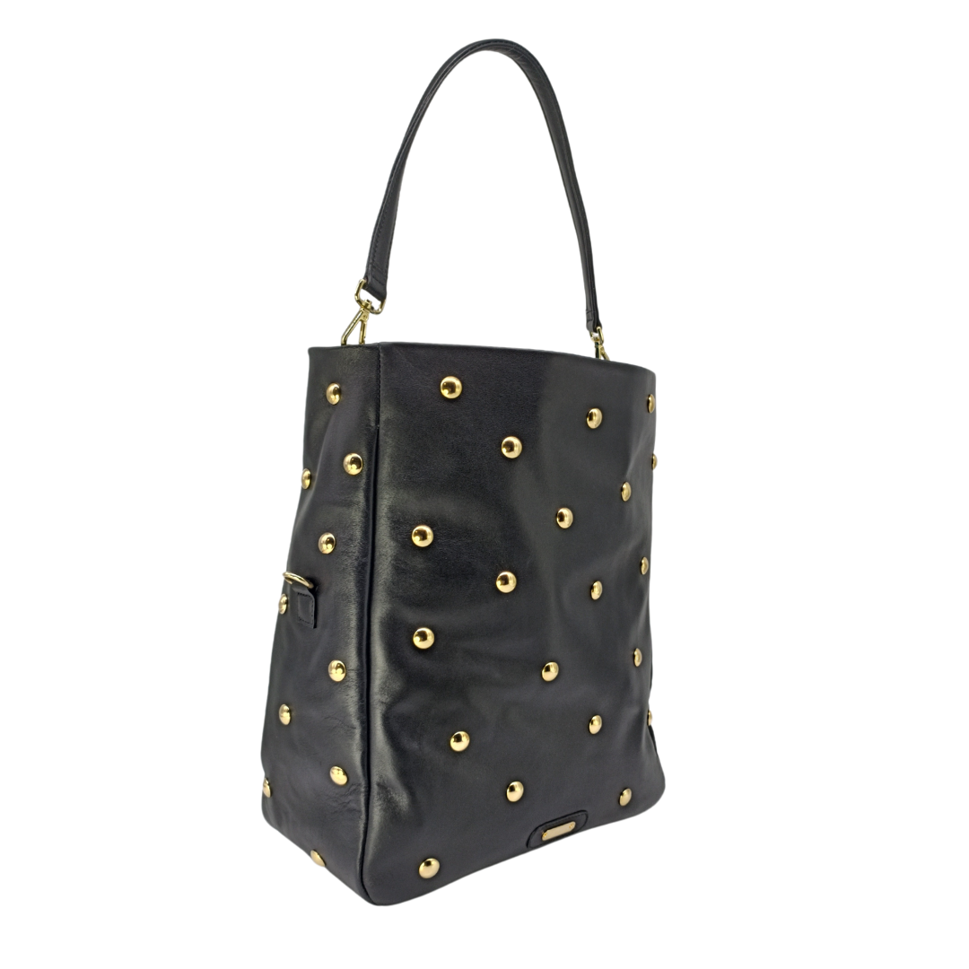 Borsa in pelle LUCREZIA Borchie Nero