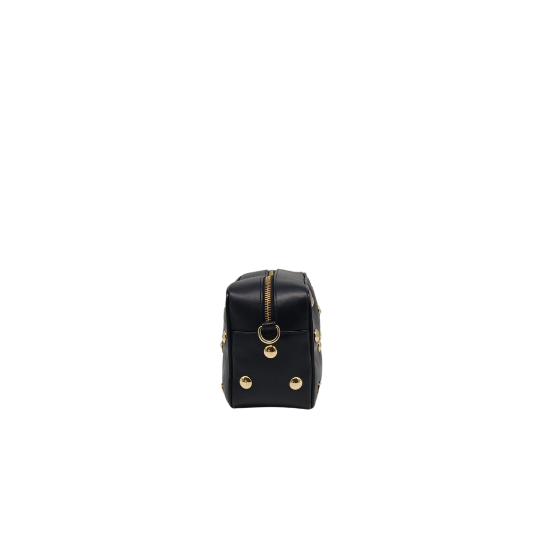 Borsa in pelle TINA Borchie Nero