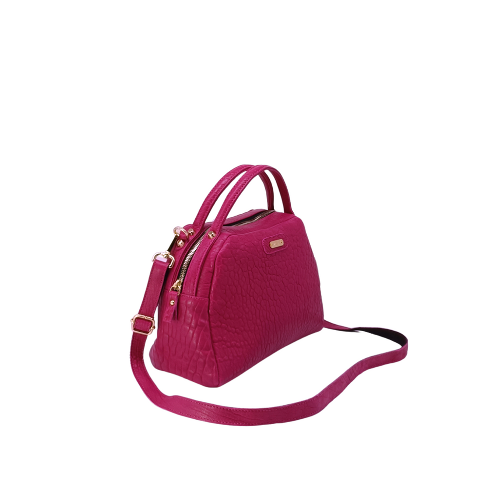 Borsa in pelle ZEA Fucsia