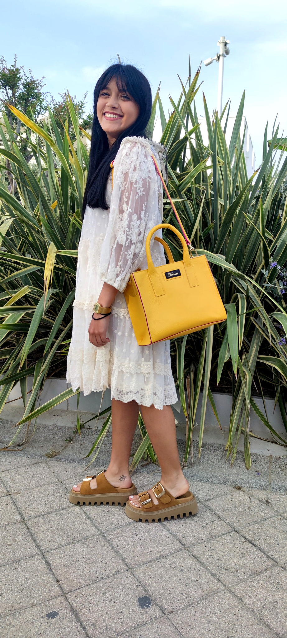 Borsa in pelle GINEVRA giallo