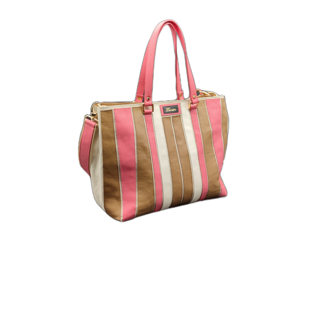 Borsa in pelle PAOLA ghianda e rosa - CAPSULE NEXT