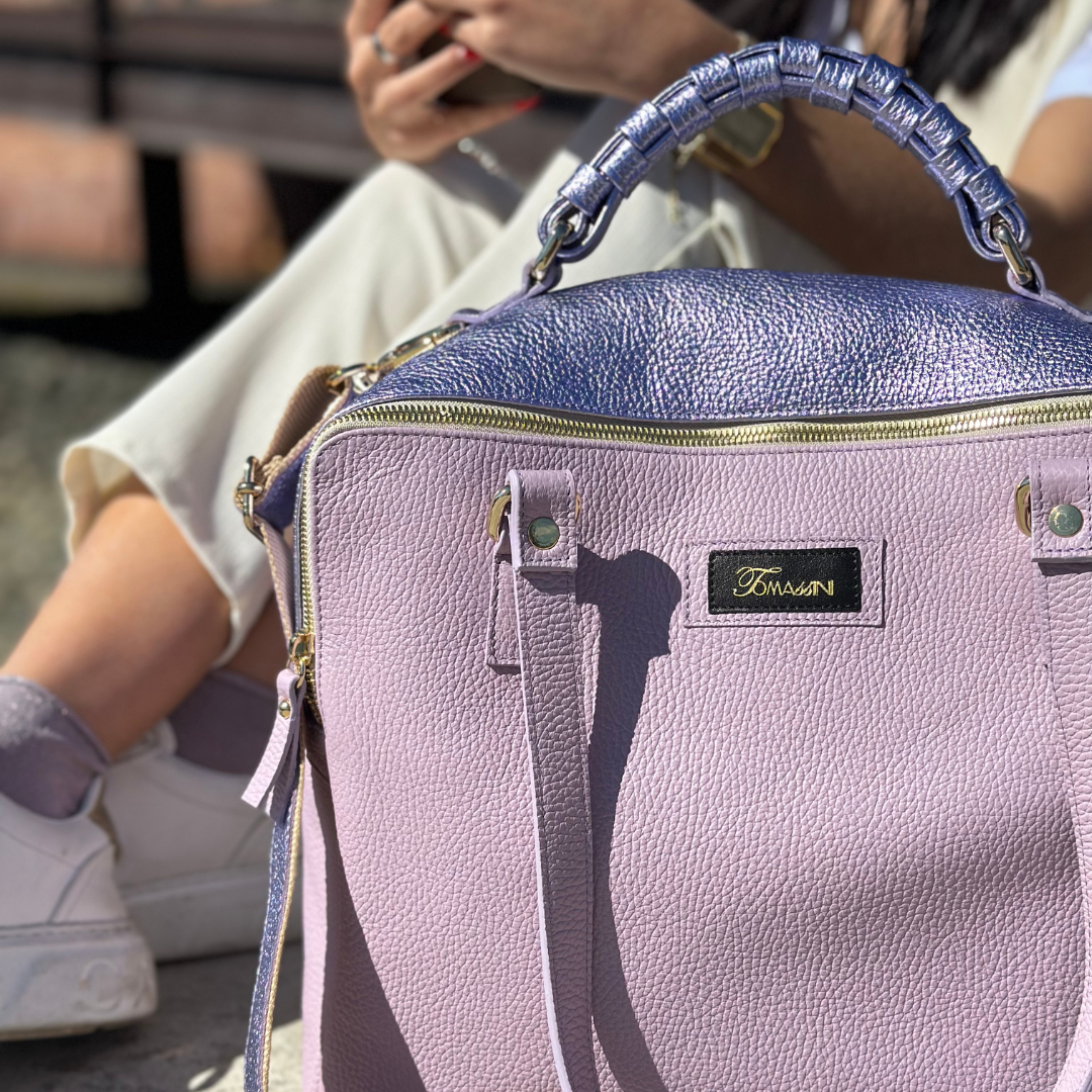 Borsa in pelle MARY lilla