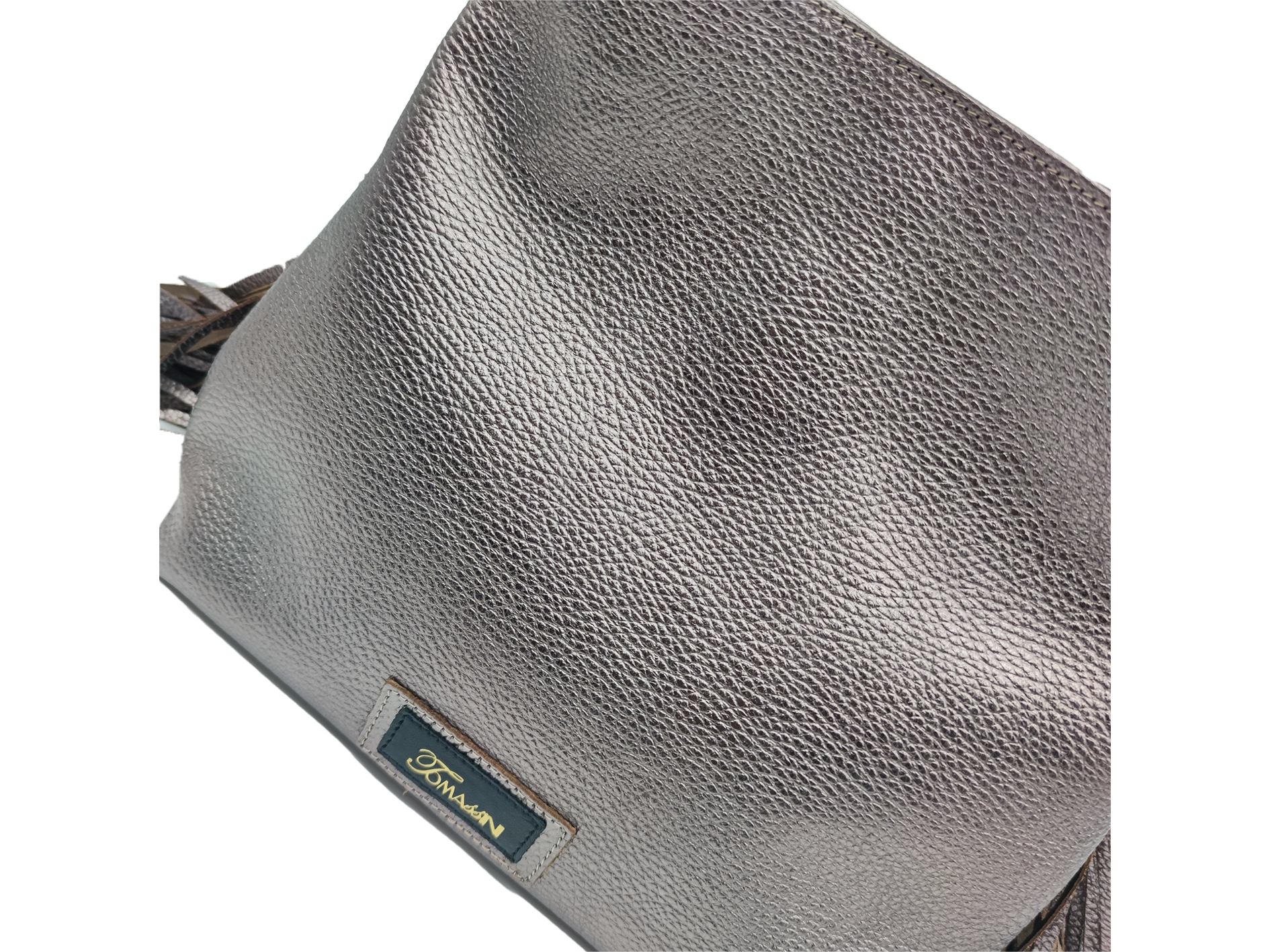 Borsa in pelle EMMA nocciola lamé