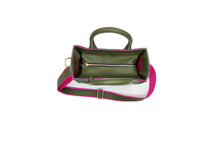 Borsa in pelle GINEVRA verde oliva