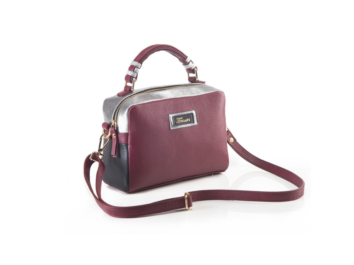 Borsa in pelle Grace bordeaux