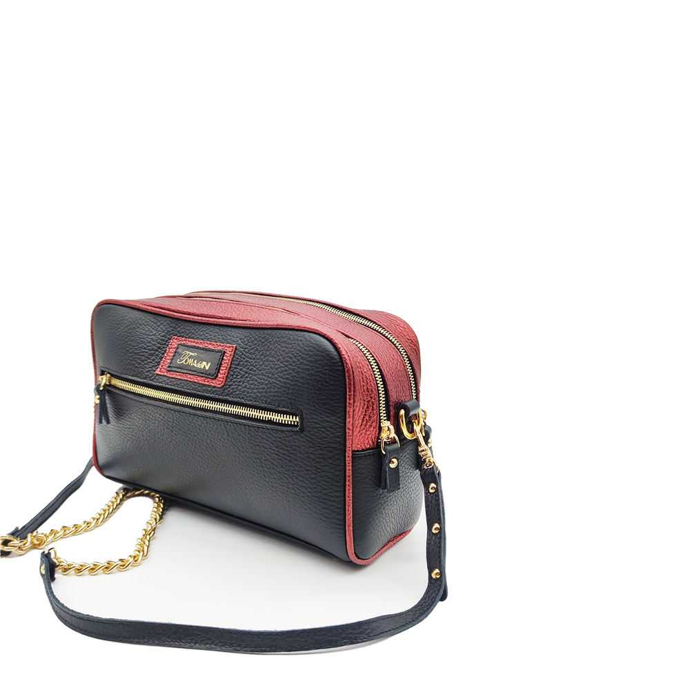 
                      
                        Borsa in pelle LETIZIA nero e ruggine
                      
                    