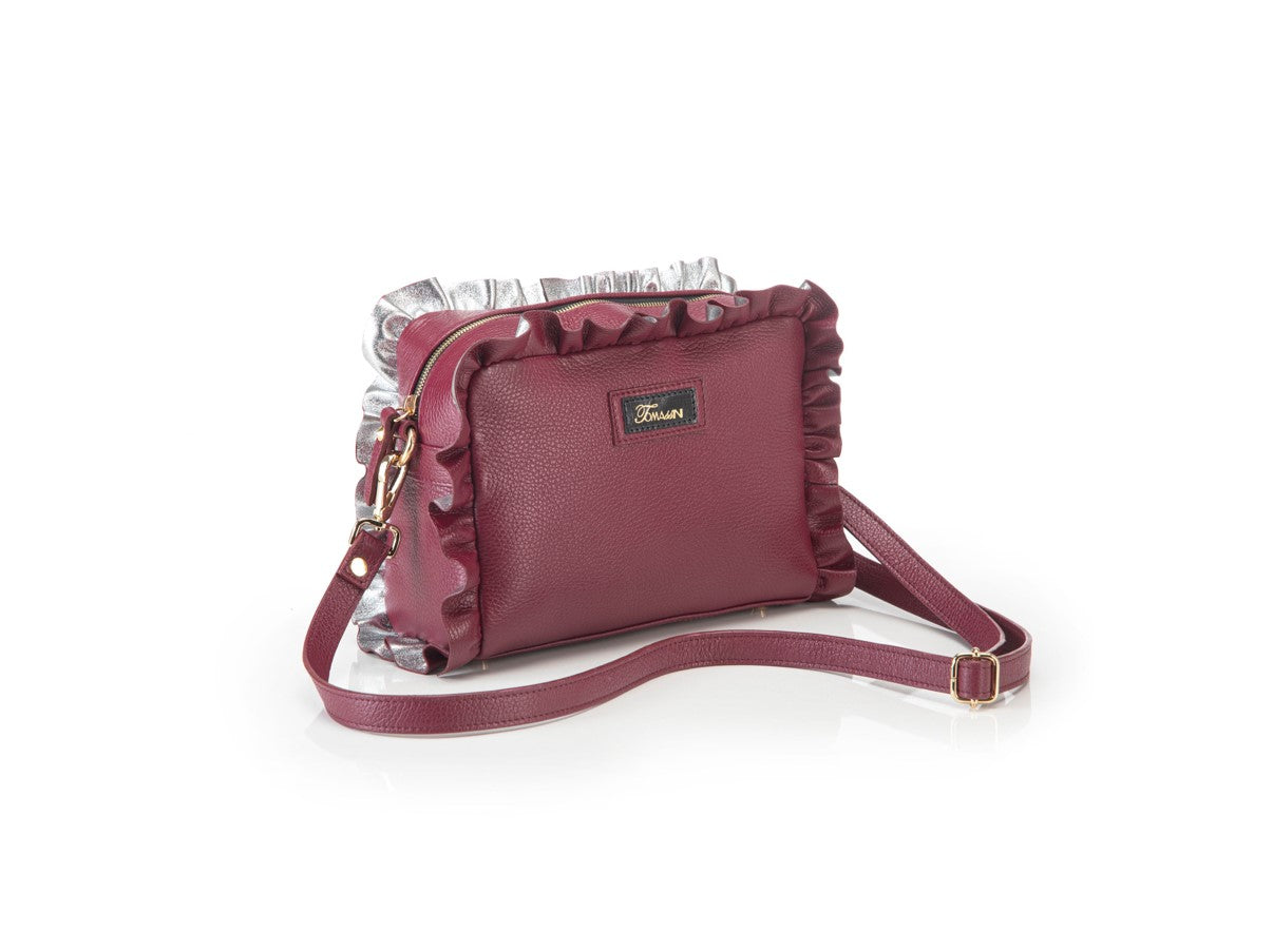 Borsa in pelle MATILDE bordeaux