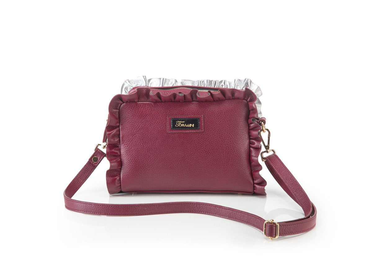 Borsa in pelle MATILDE bordeaux