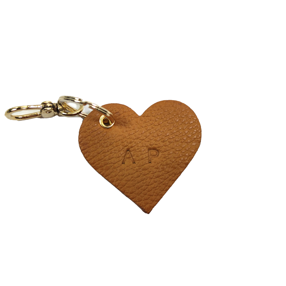 Portachiave in pelle CUORE personalizzabile
