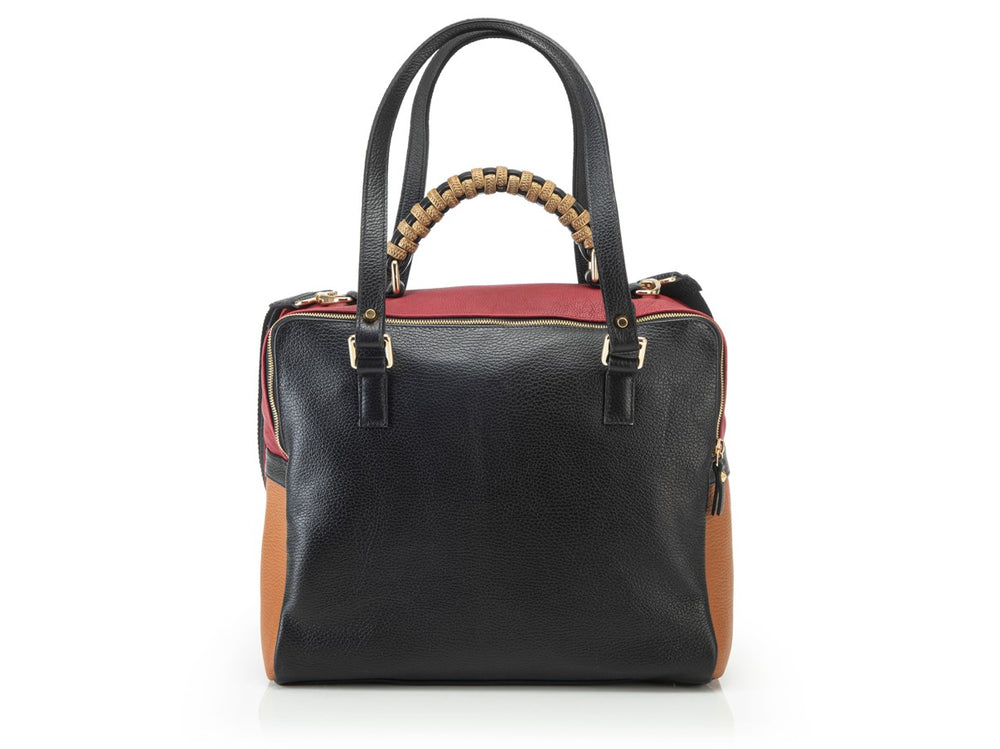 
                      
                        Borsa in pelle Mary rossa dietro
                      
                    